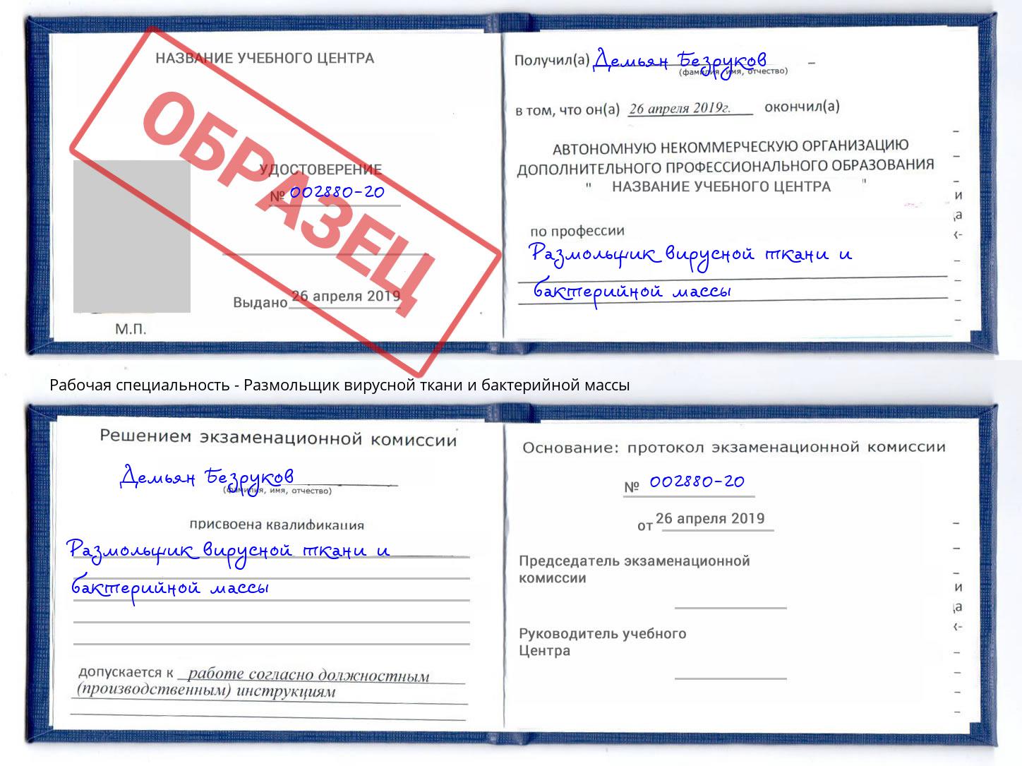 Размольщик вирусной ткани и бактерийной массы Наро-Фоминск